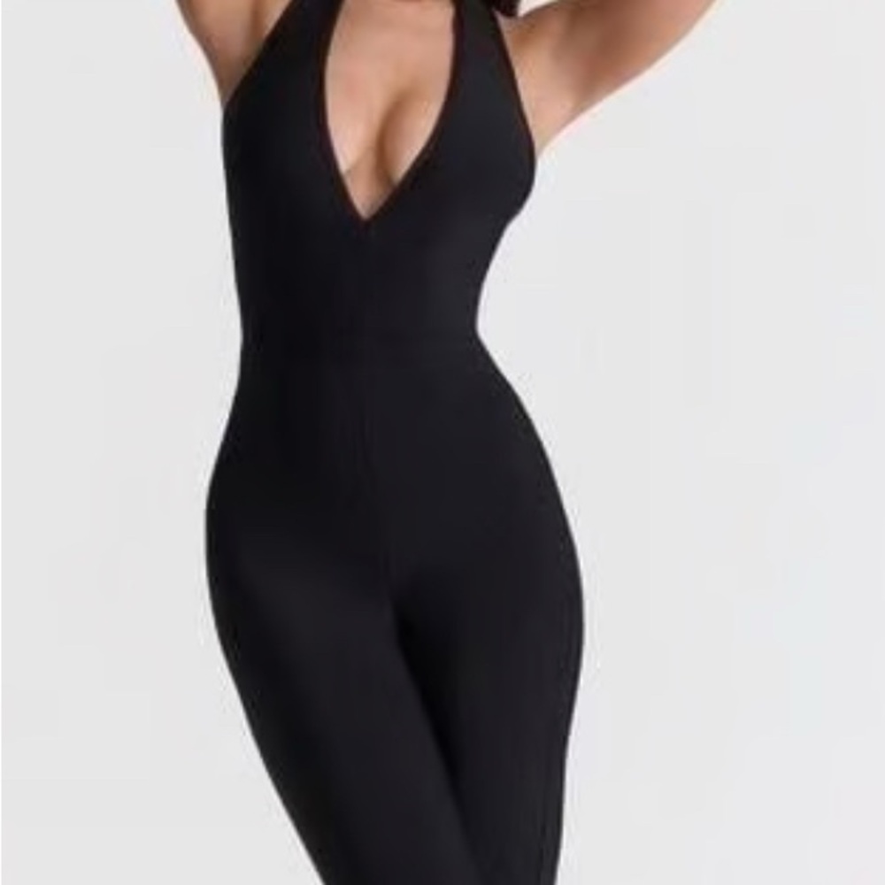 House of CB Black Halter Jumpsuit